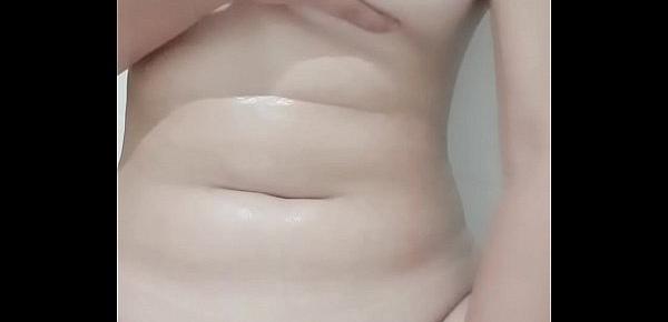  Little Thai girl fucks herself with huge dildo
